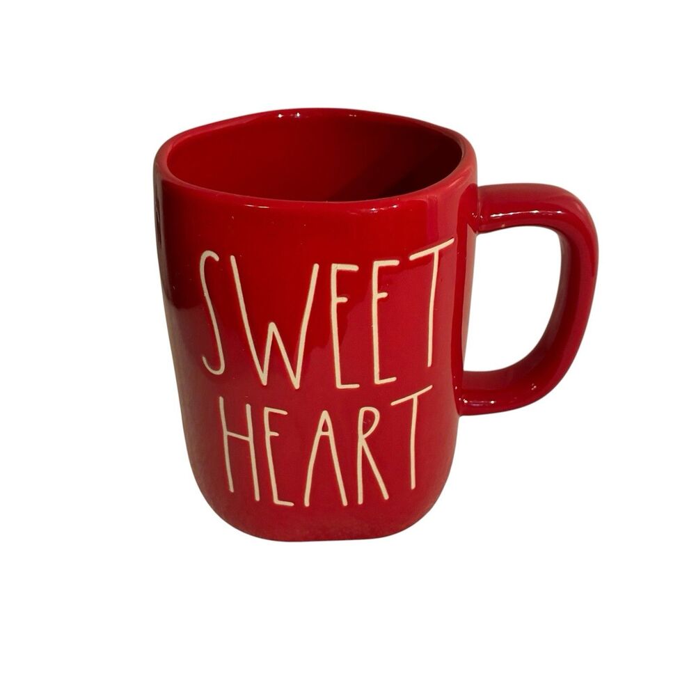 Rae Dunn Artisan Collection Magenta Red Coffee Mug W/ SWEET HEART.